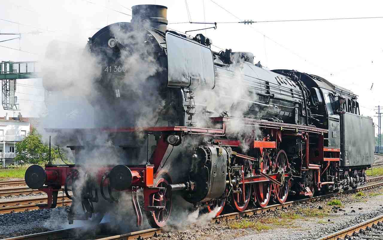 locomotive à vapeur, br 41360, moteur d'huile